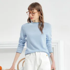 100% Cashmere Sweater with Built-in Collar