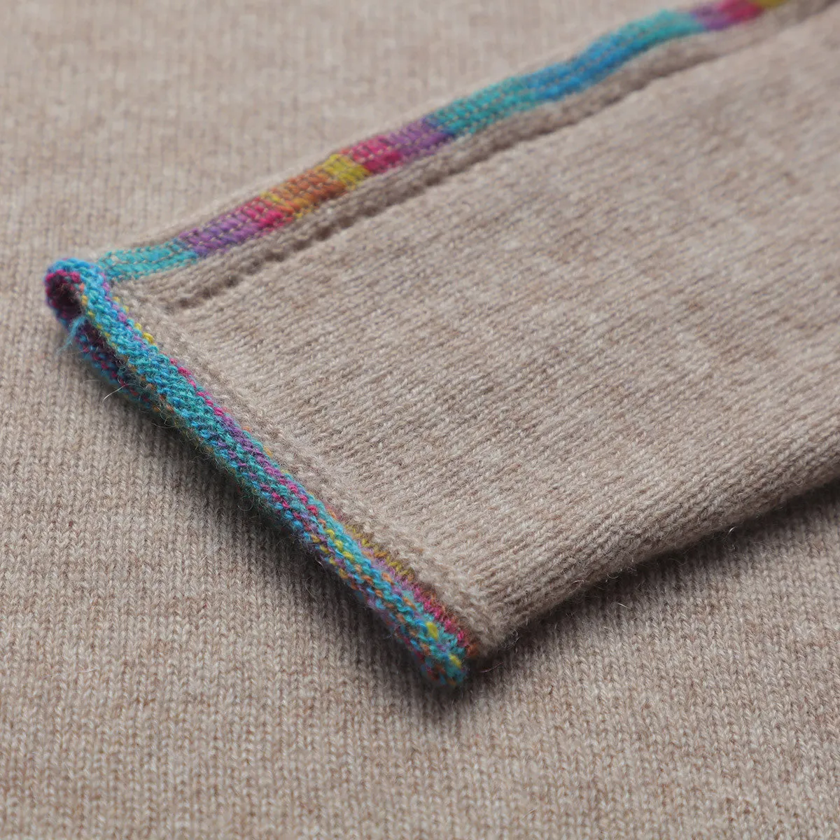 100% Cashmere Sweater with Built-in Collar