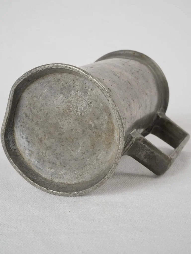 18th-century French pewter measure - half liter