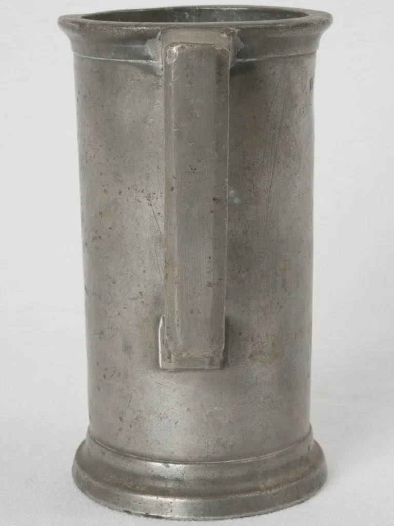 18th-century French pewter measure - half liter