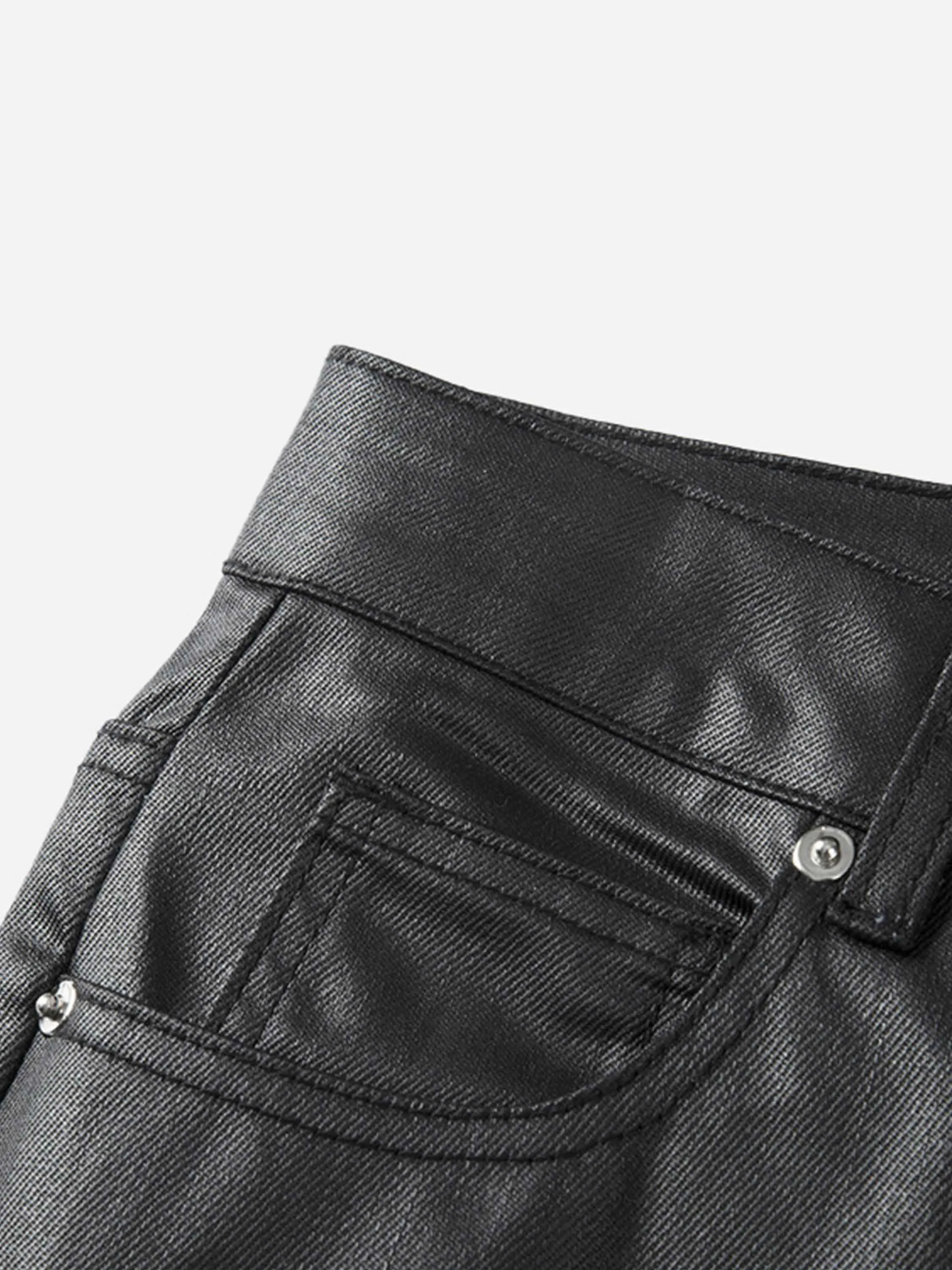 1984 Retro Zipper Pocket Slim Straight Pants