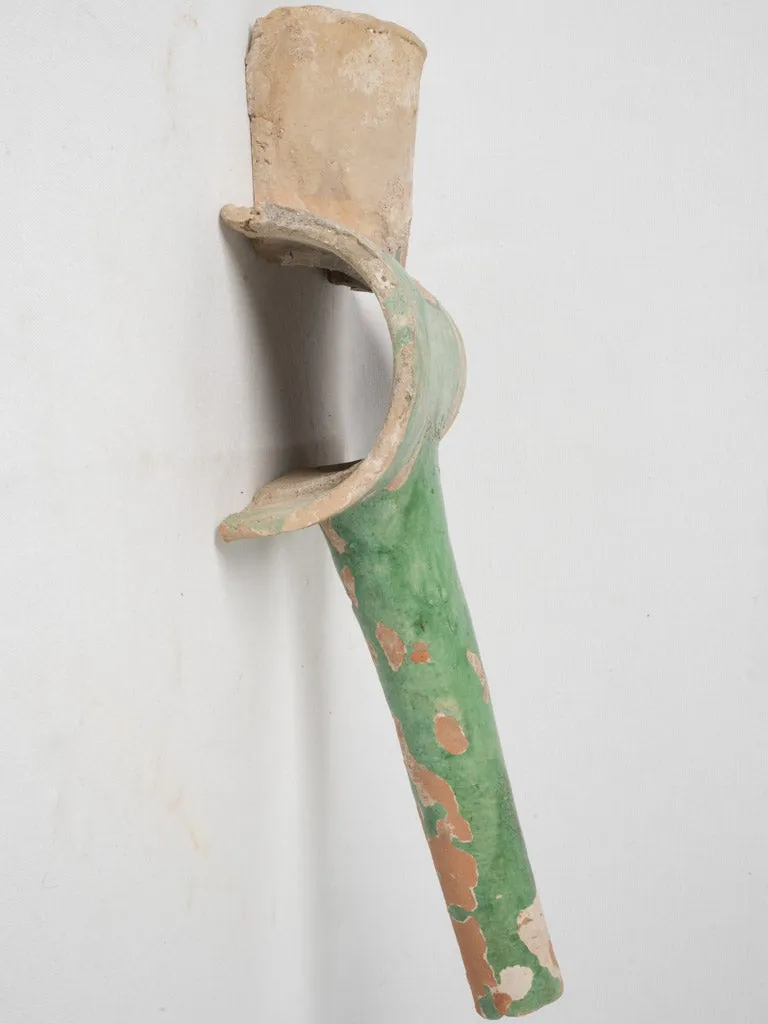 19th Century French Terracotta Gutter Spout from Saint-Jean-de-Fos