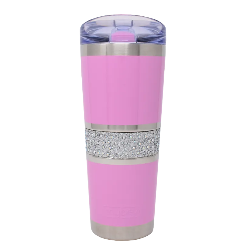 20 oz Hollywood Tumbler with Carry Ring Lid | Premium Insulated Bling Rhinestones Tumbler