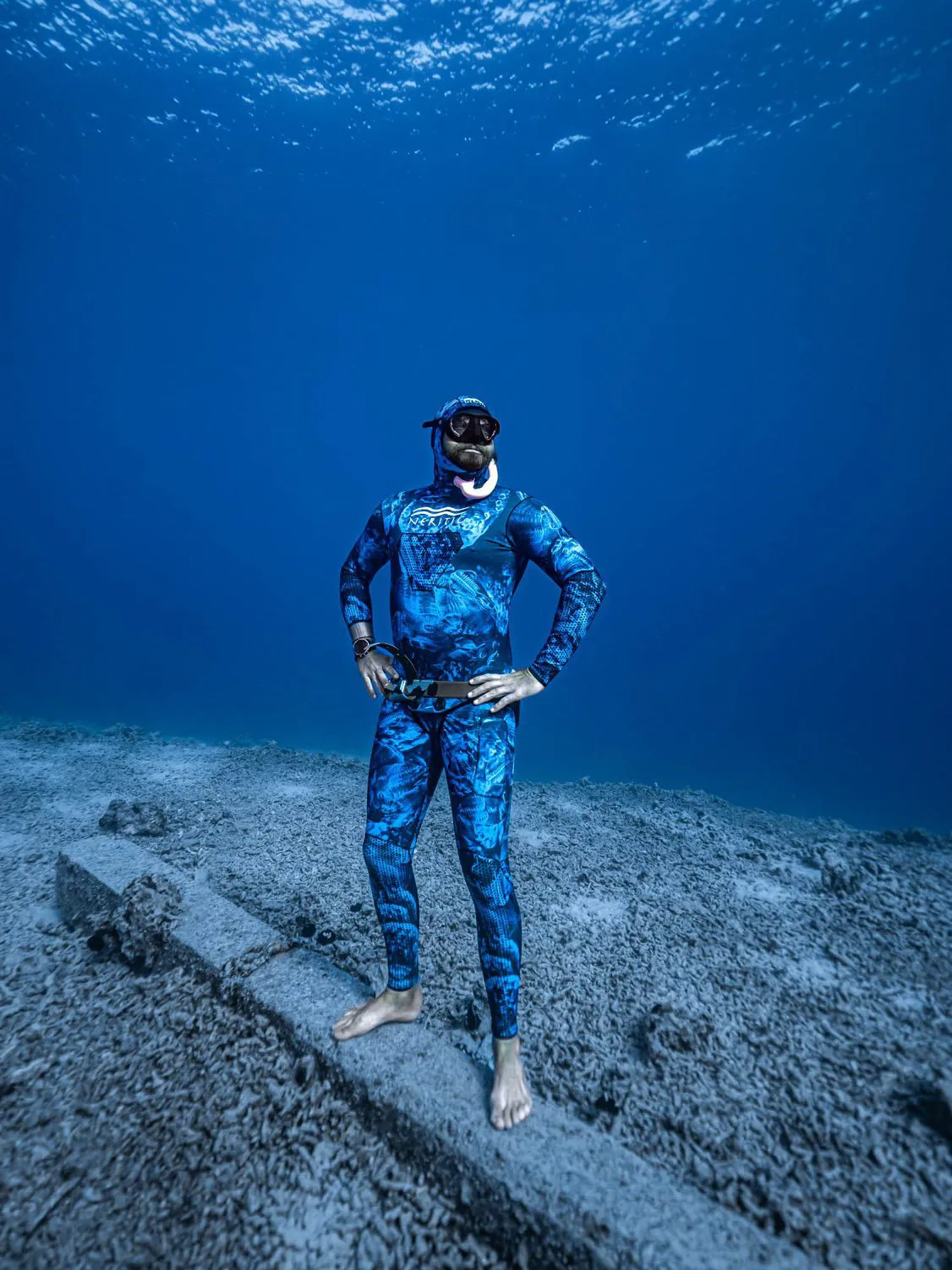 3mm Men's Titanium Lined Blue Camo Wetsuit