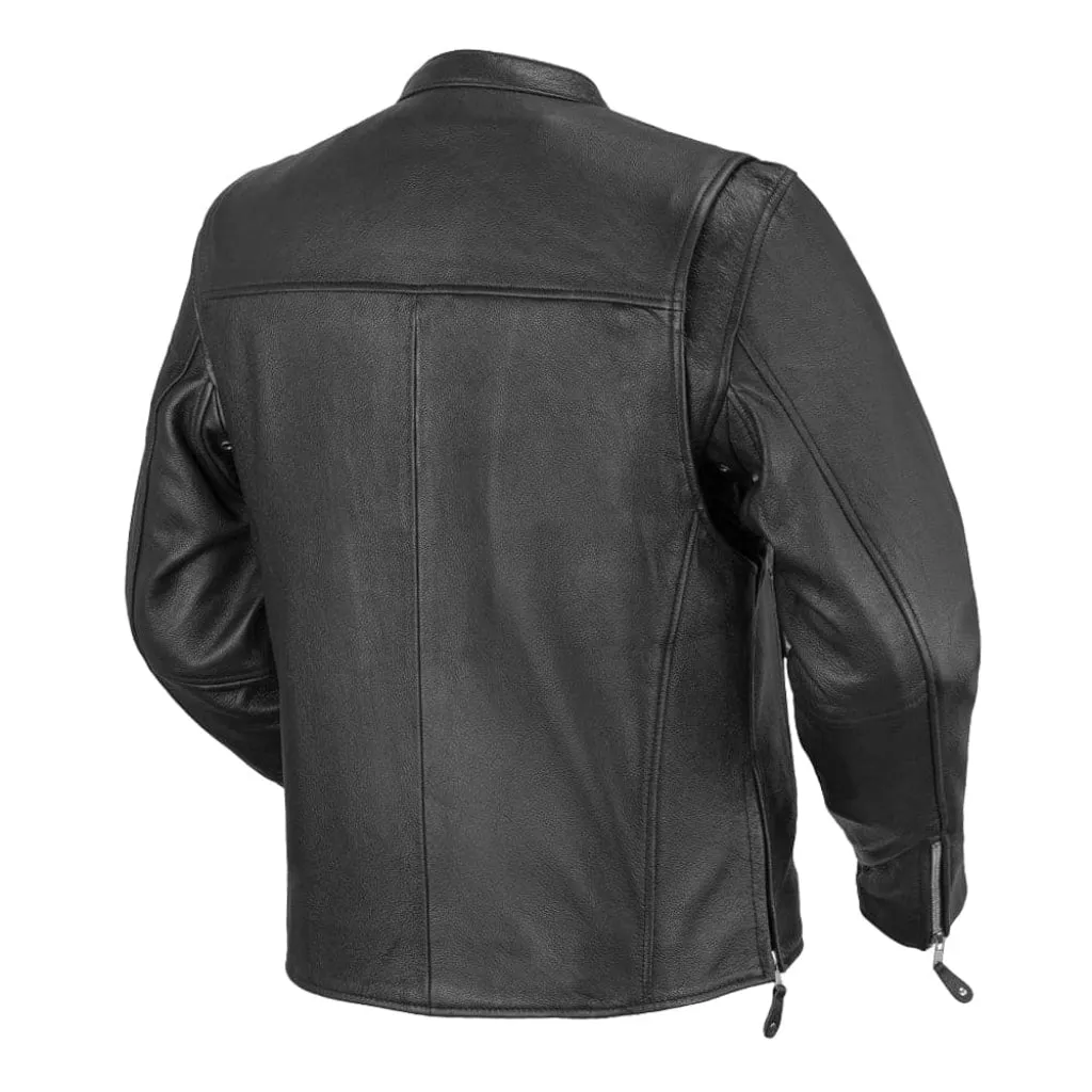 Ace Men's Leather Motorcycle Jacket  - Extreme Biker Leather