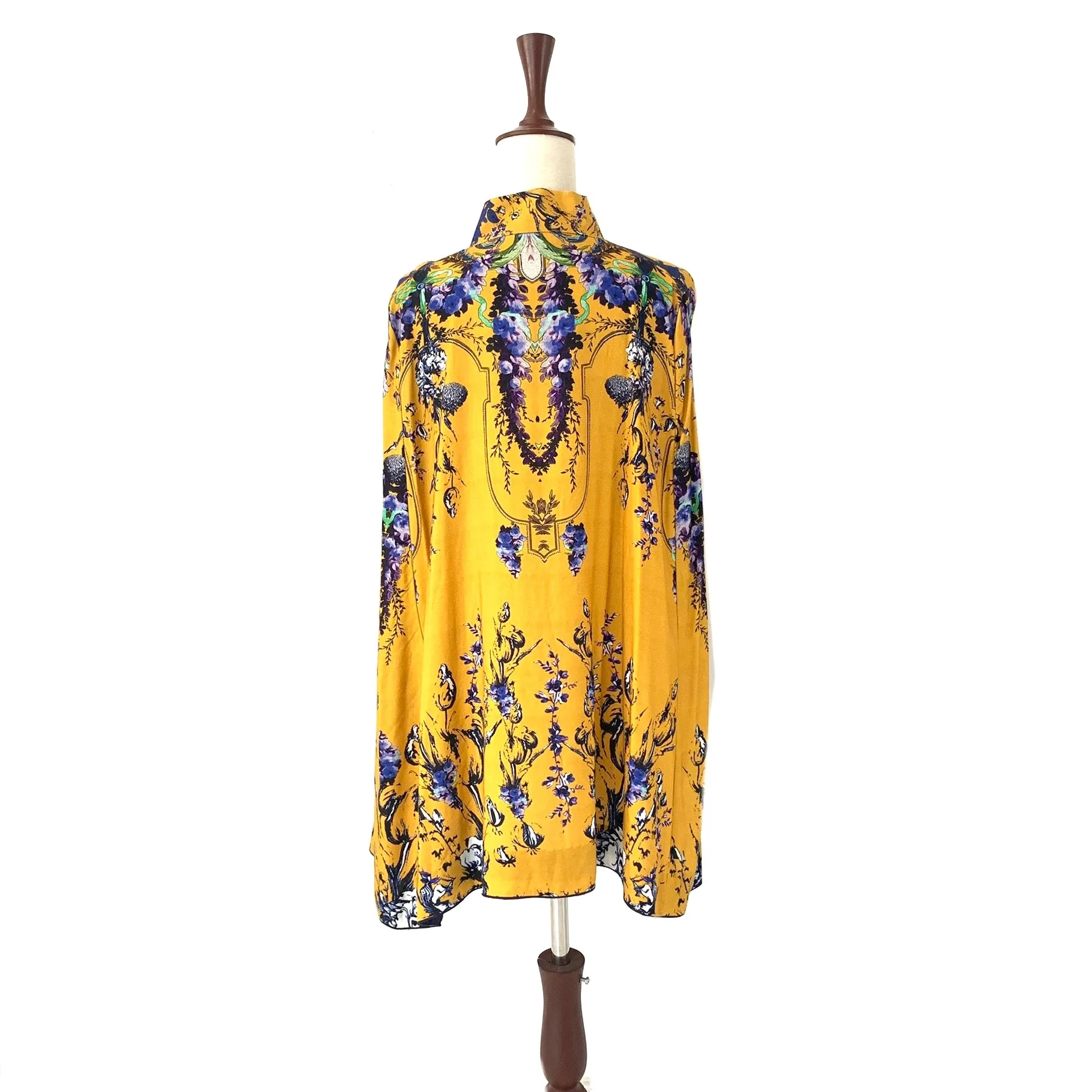 AFH by Ayesha Hashwani Mustard Embroided Poncho Kameez | Gently Used |