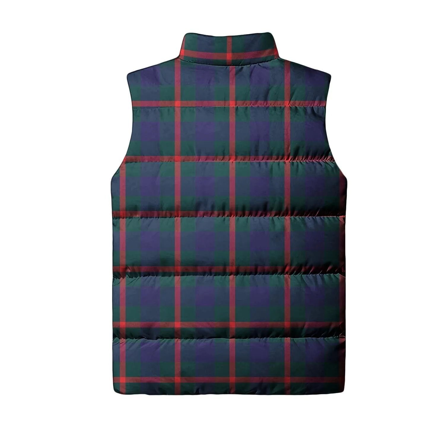 Agnew Tartan Sleeveless Puffer Jacket with Family Crest