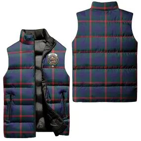 Agnew Tartan Sleeveless Puffer Jacket with Family Crest