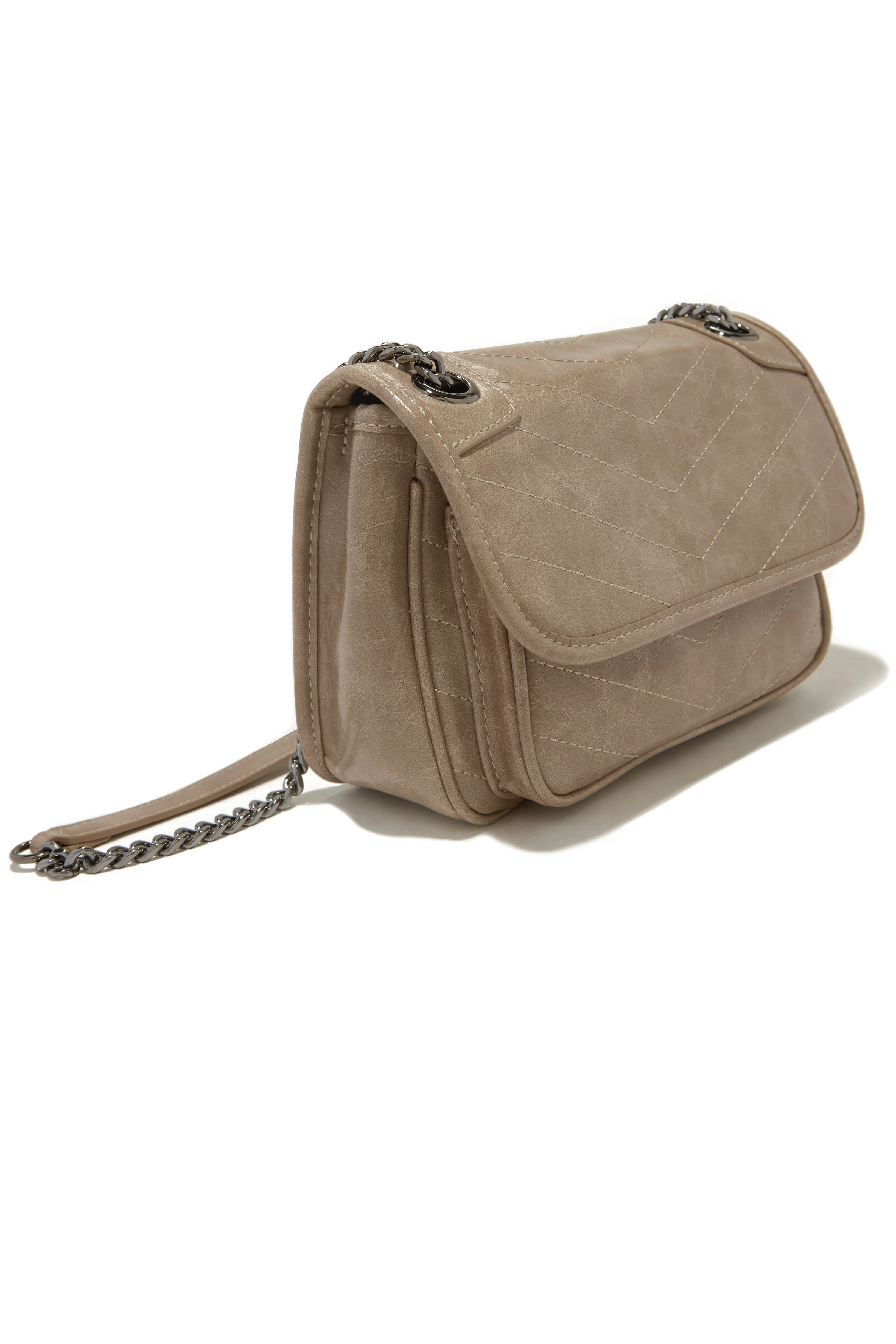 Alicia Quilted Crossbody Bag - Natural