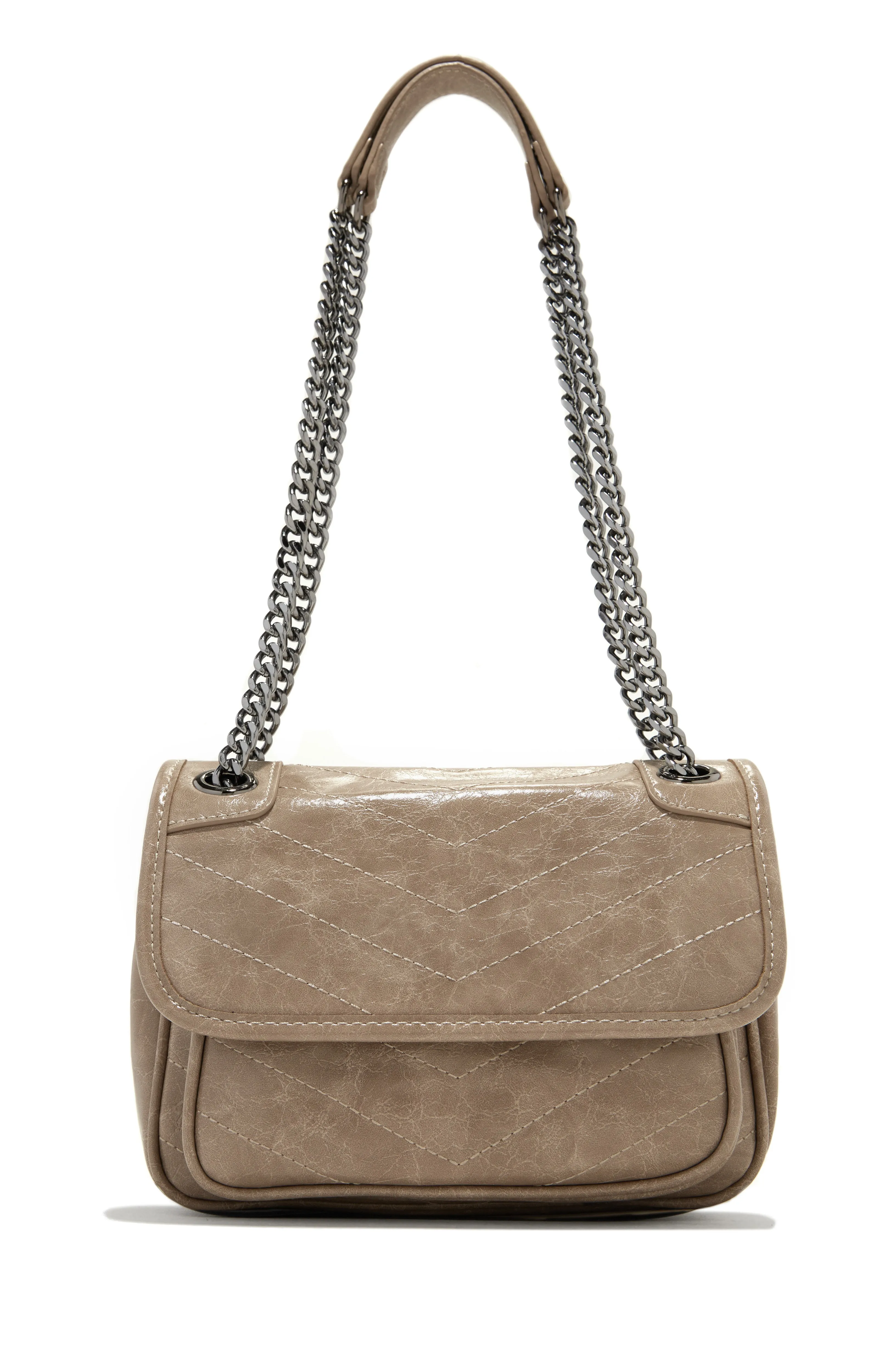 Alicia Quilted Crossbody Bag - Natural