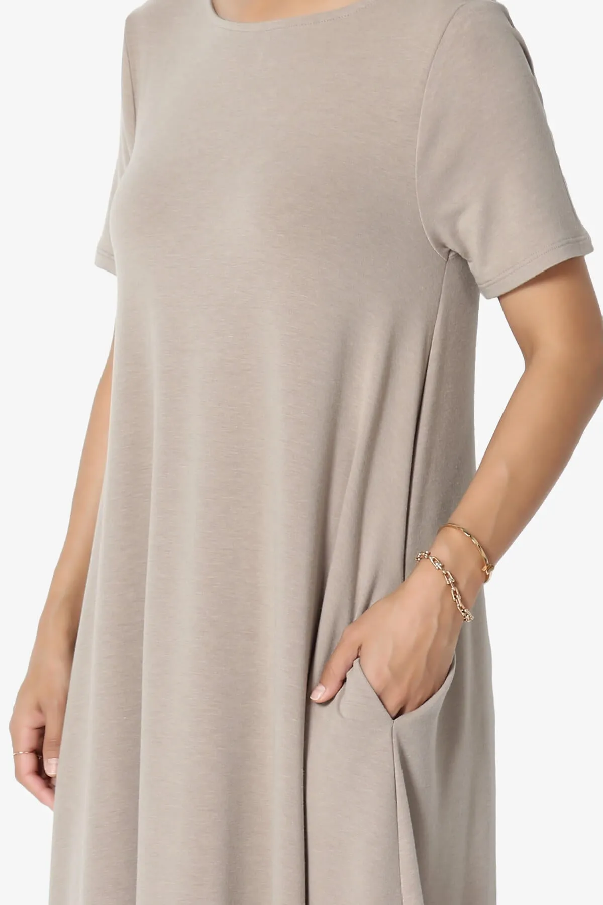 Allie Short Sleeve Jersey A-Line Dress PLUS