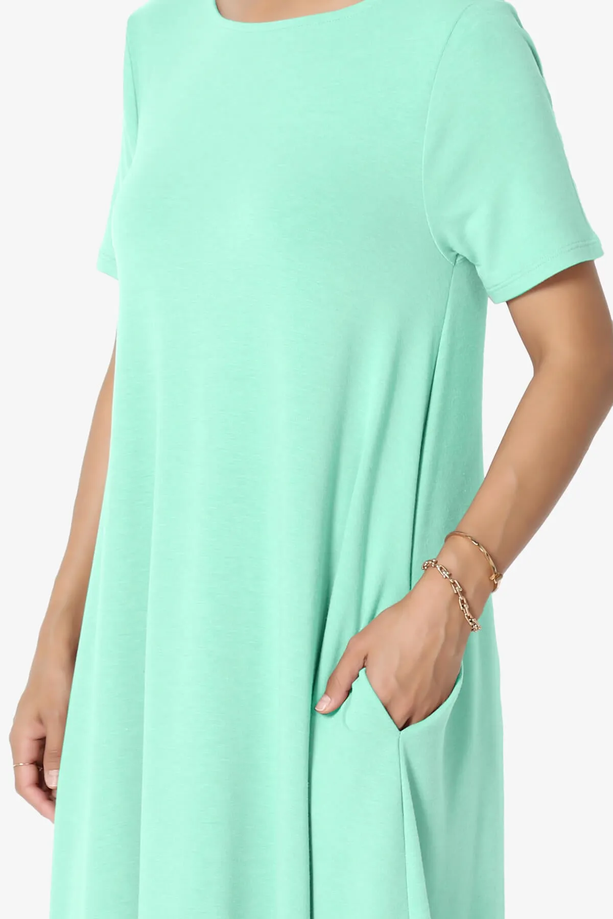 Allie Short Sleeve Jersey A-Line Dress PLUS