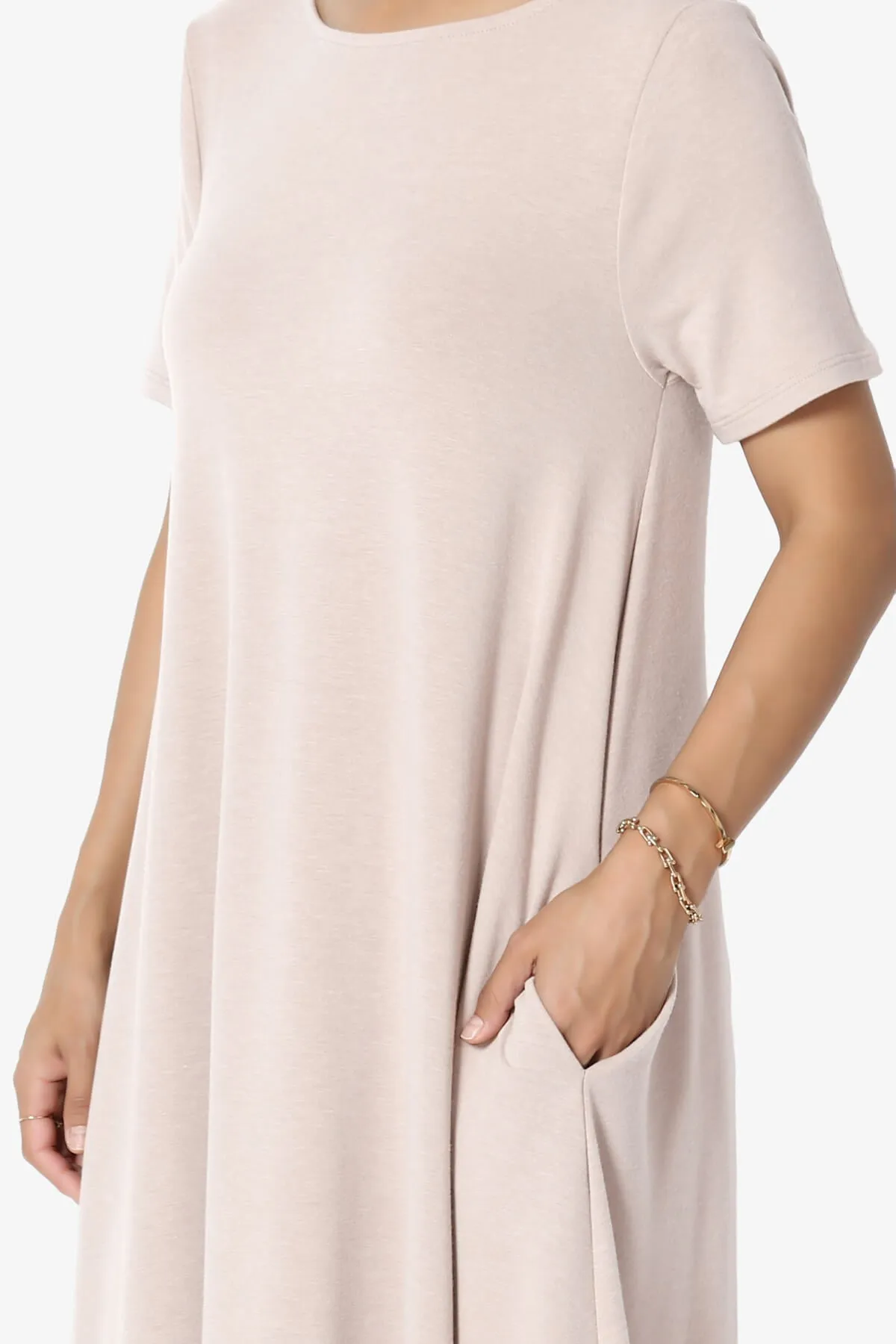 Allie Short Sleeve Jersey A-Line Dress PLUS