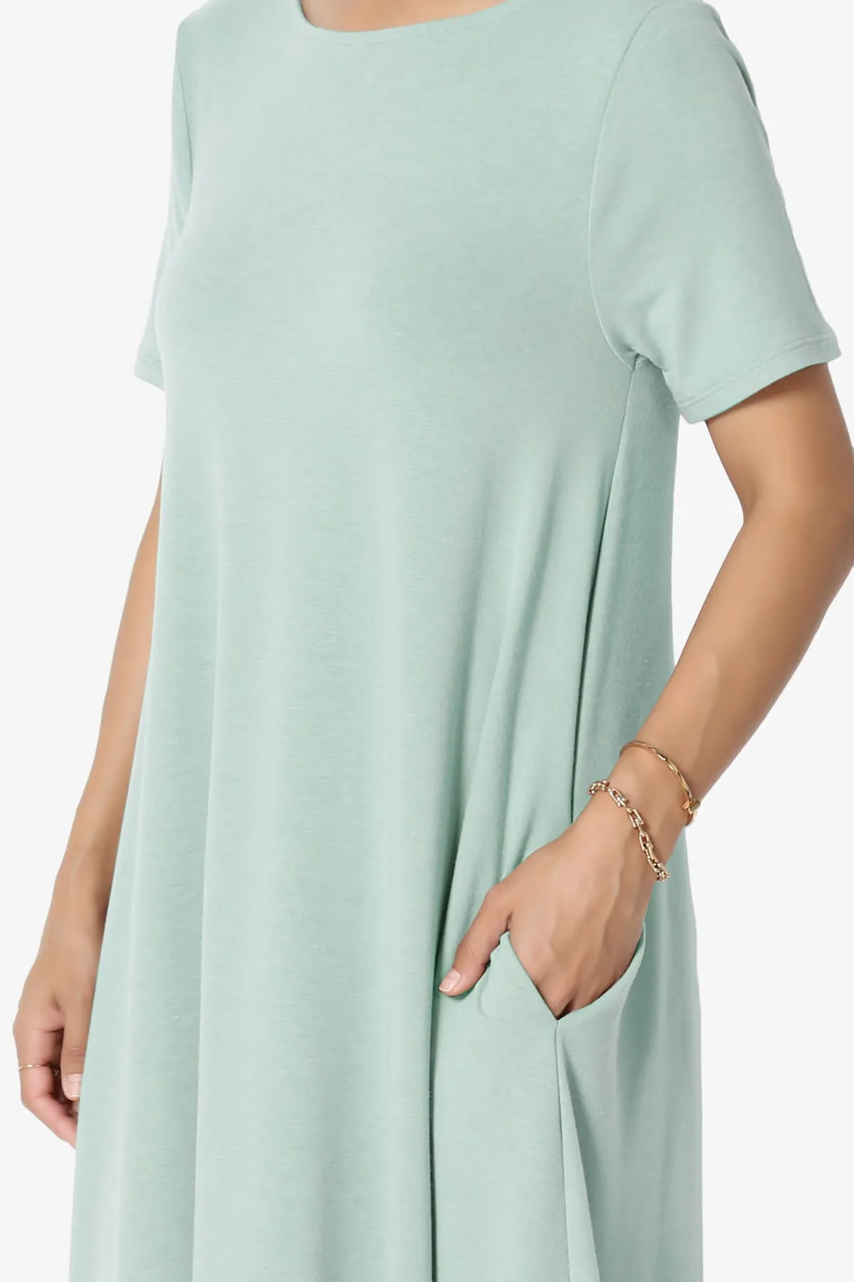 Allie Short Sleeve Jersey A-Line Dress PLUS