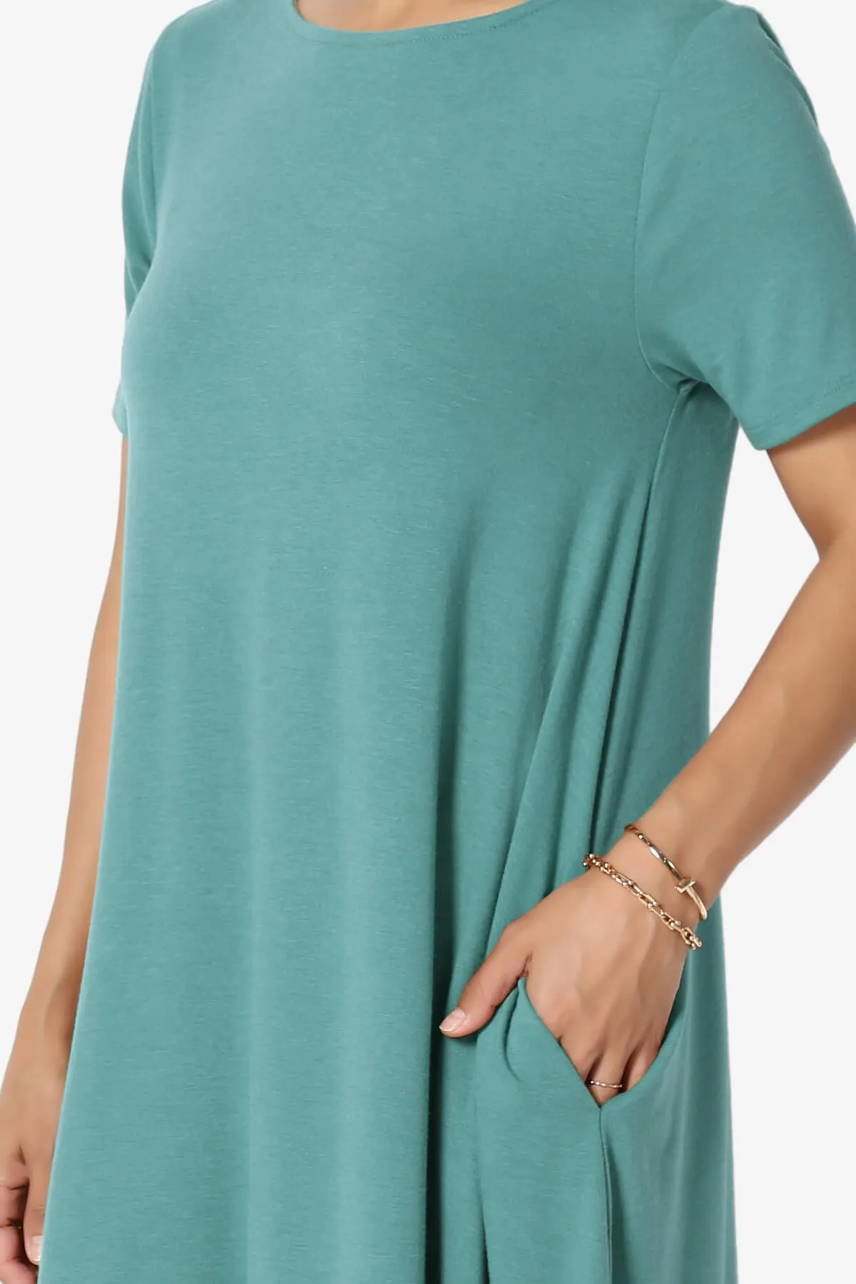 Allie Short Sleeve Jersey A-Line Dress PLUS