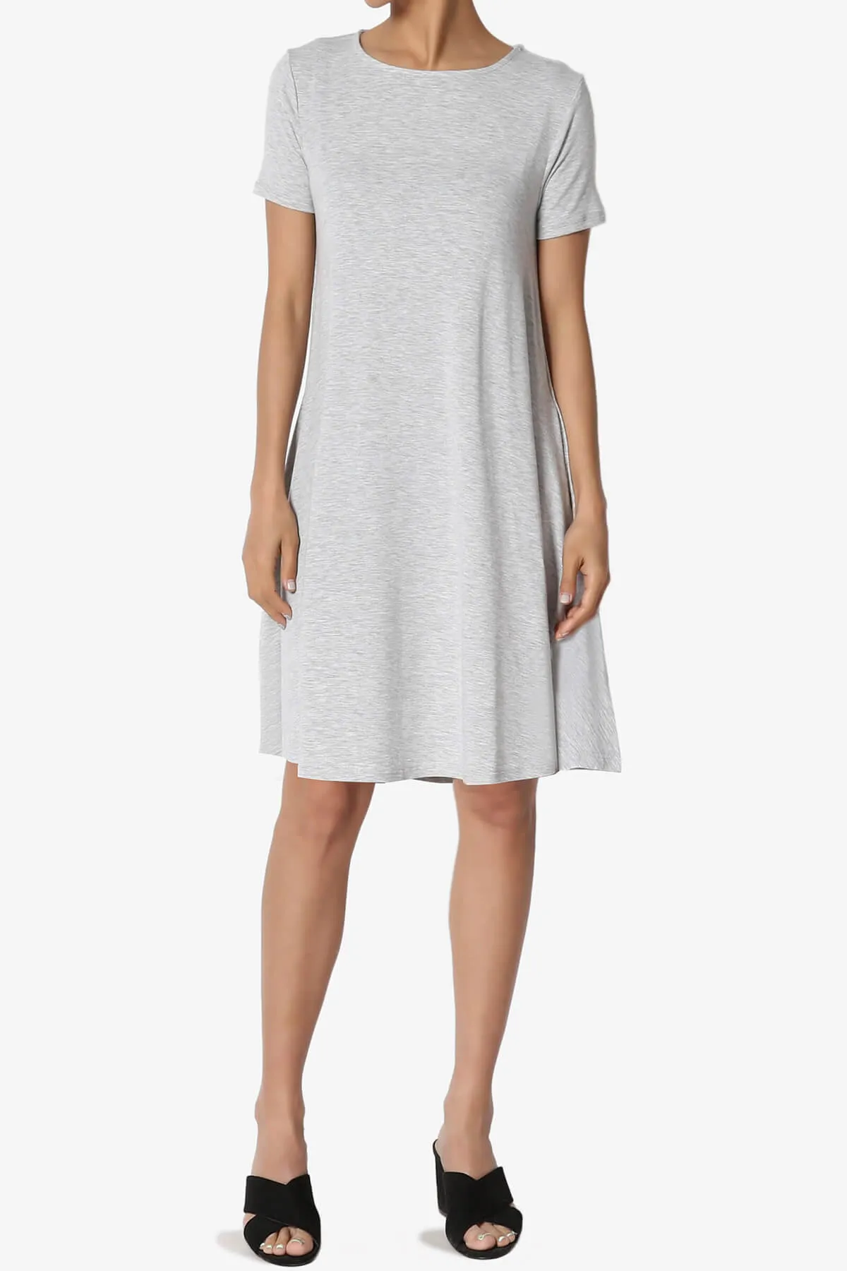 Allie Short Sleeve Jersey A-Line Dress PLUS