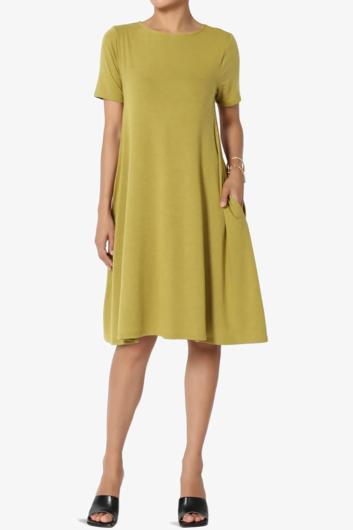 Allie Short Sleeve Jersey A-Line Dress PLUS