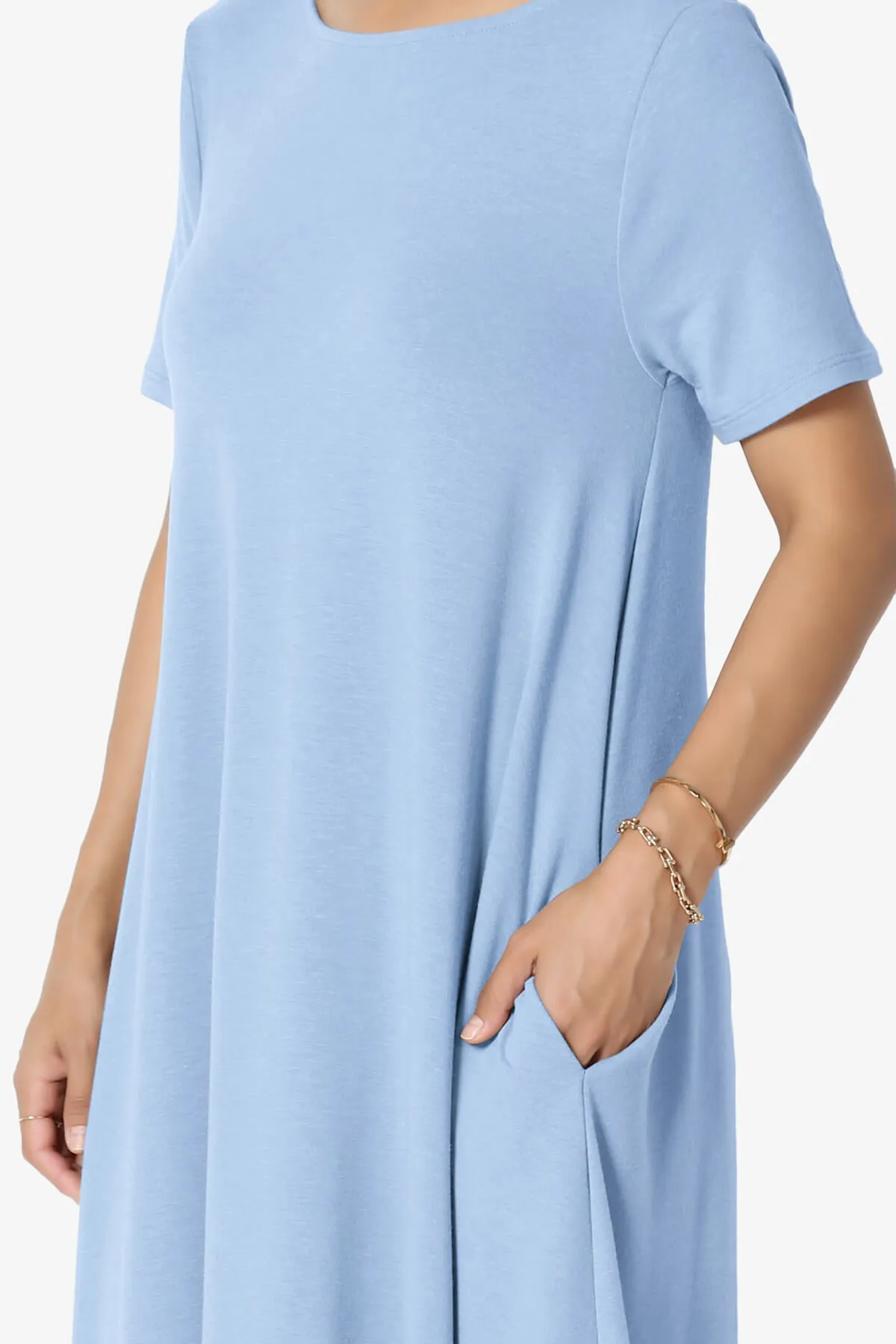 Allie Short Sleeve Jersey A-Line Dress PLUS