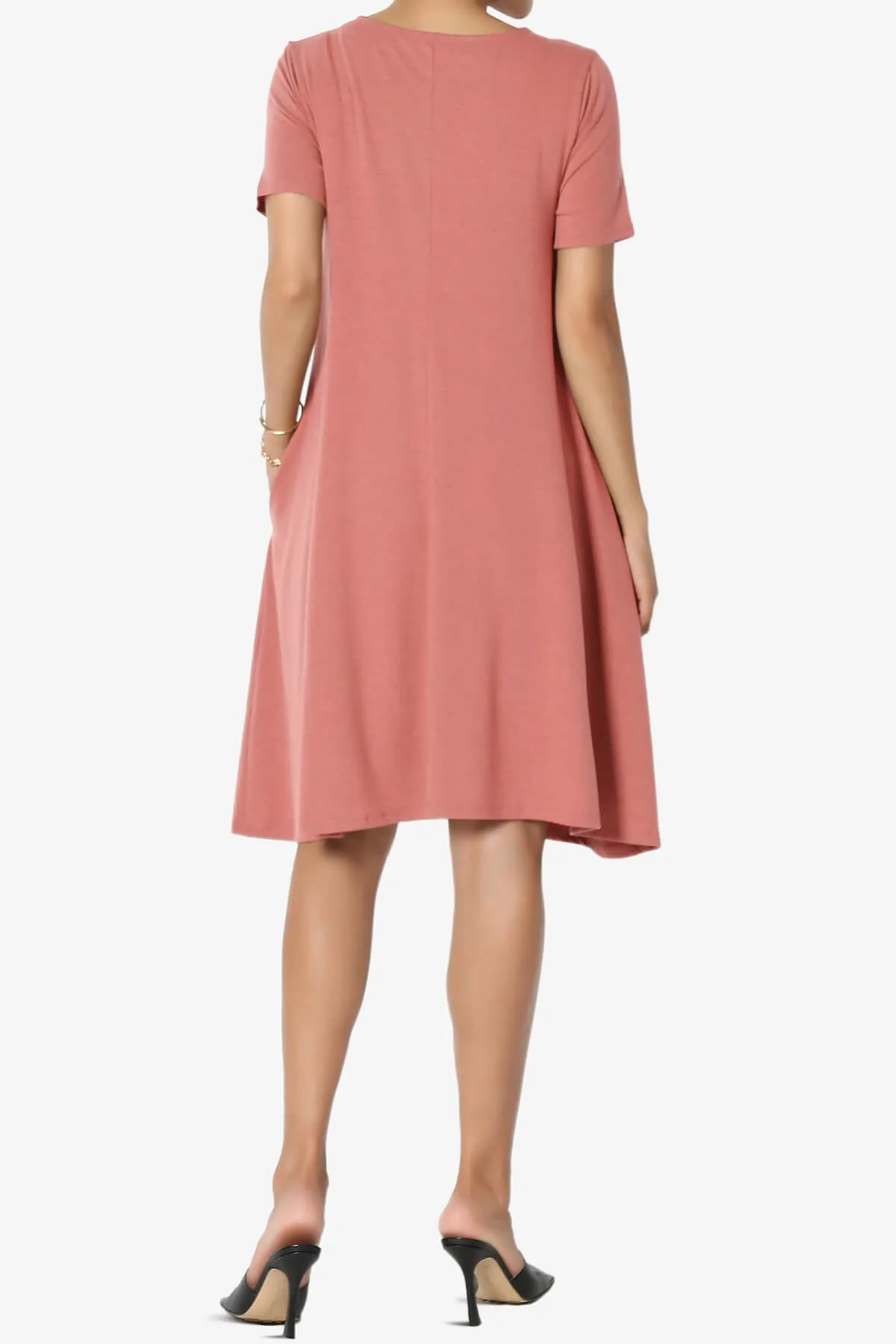 Allie Short Sleeve Jersey A-Line Dress PLUS