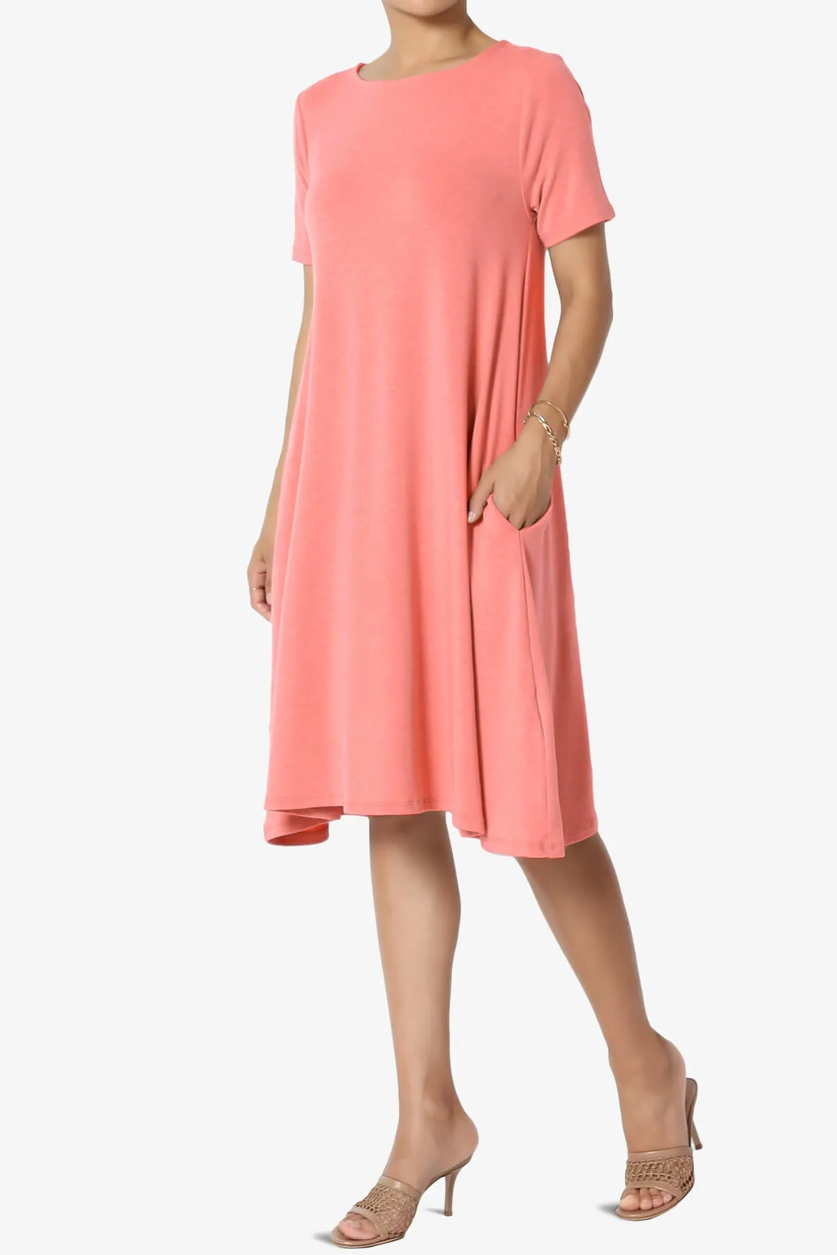 Allie Short Sleeve Jersey A-Line Dress PLUS