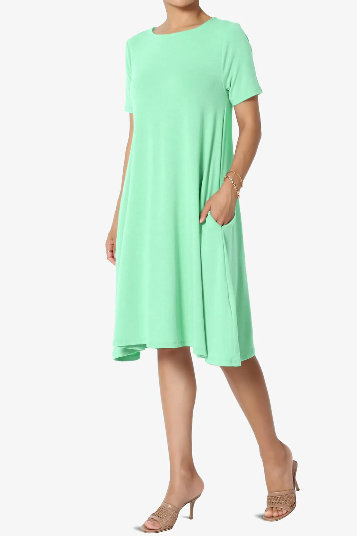 Allie Short Sleeve Jersey A-Line Dress PLUS