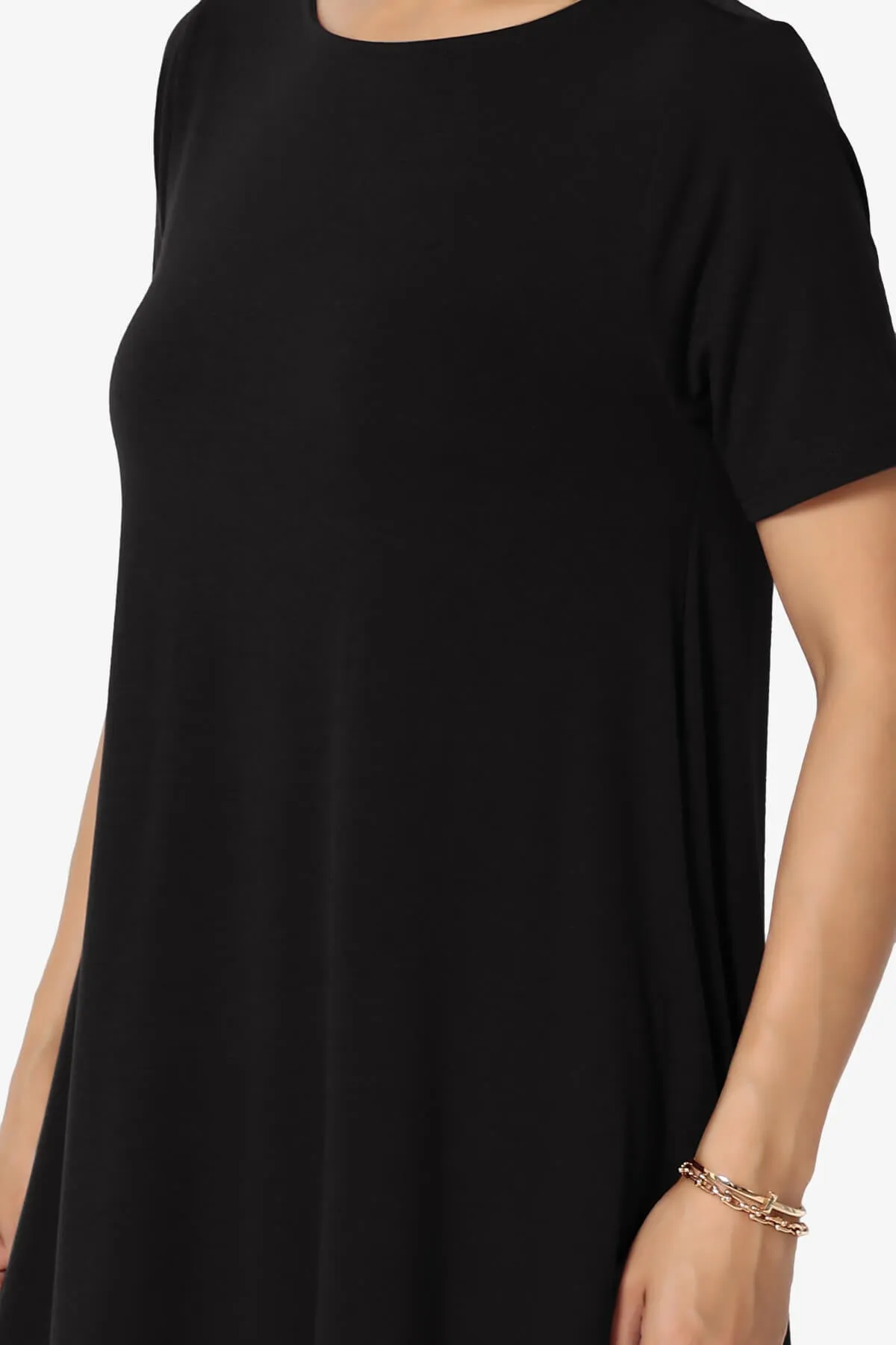 Allie Short Sleeve Jersey A-Line Dress PLUS