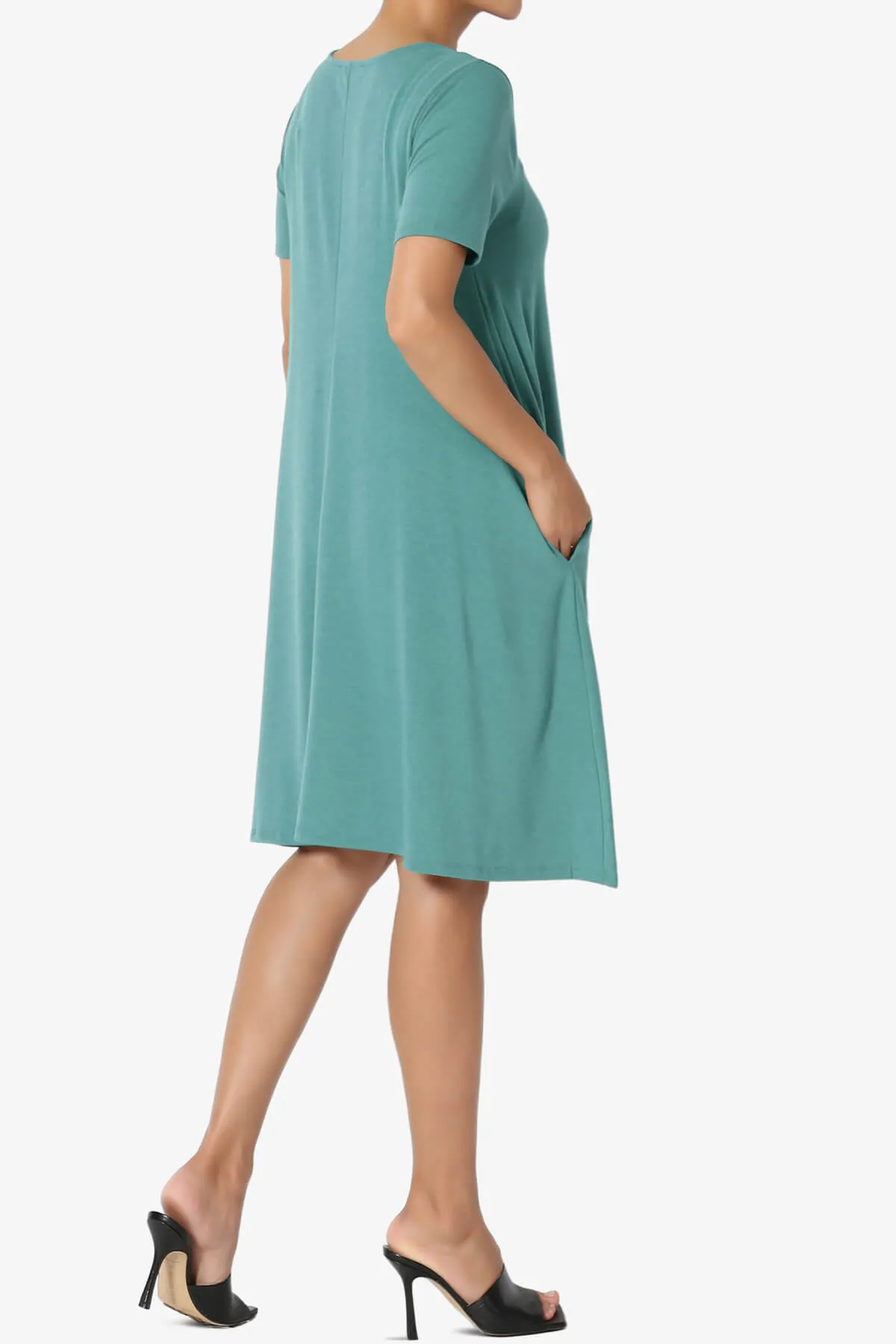 Allie Short Sleeve Jersey A-Line Dress PLUS