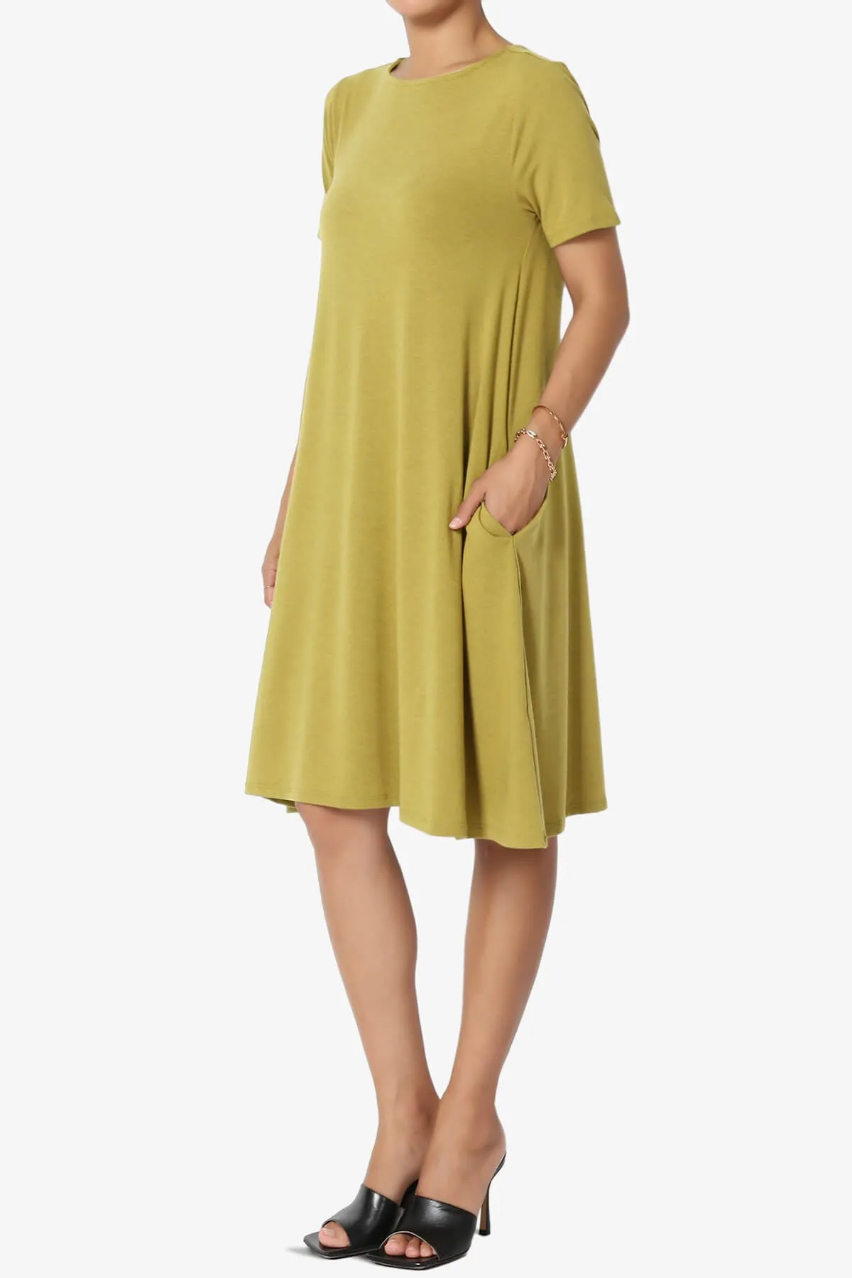 Allie Short Sleeve Jersey A-Line Dress PLUS