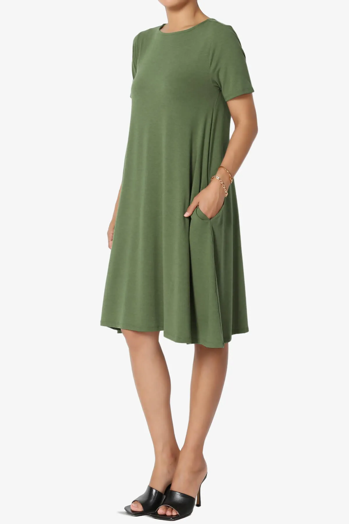 Allie Short Sleeve Jersey A-Line Dress