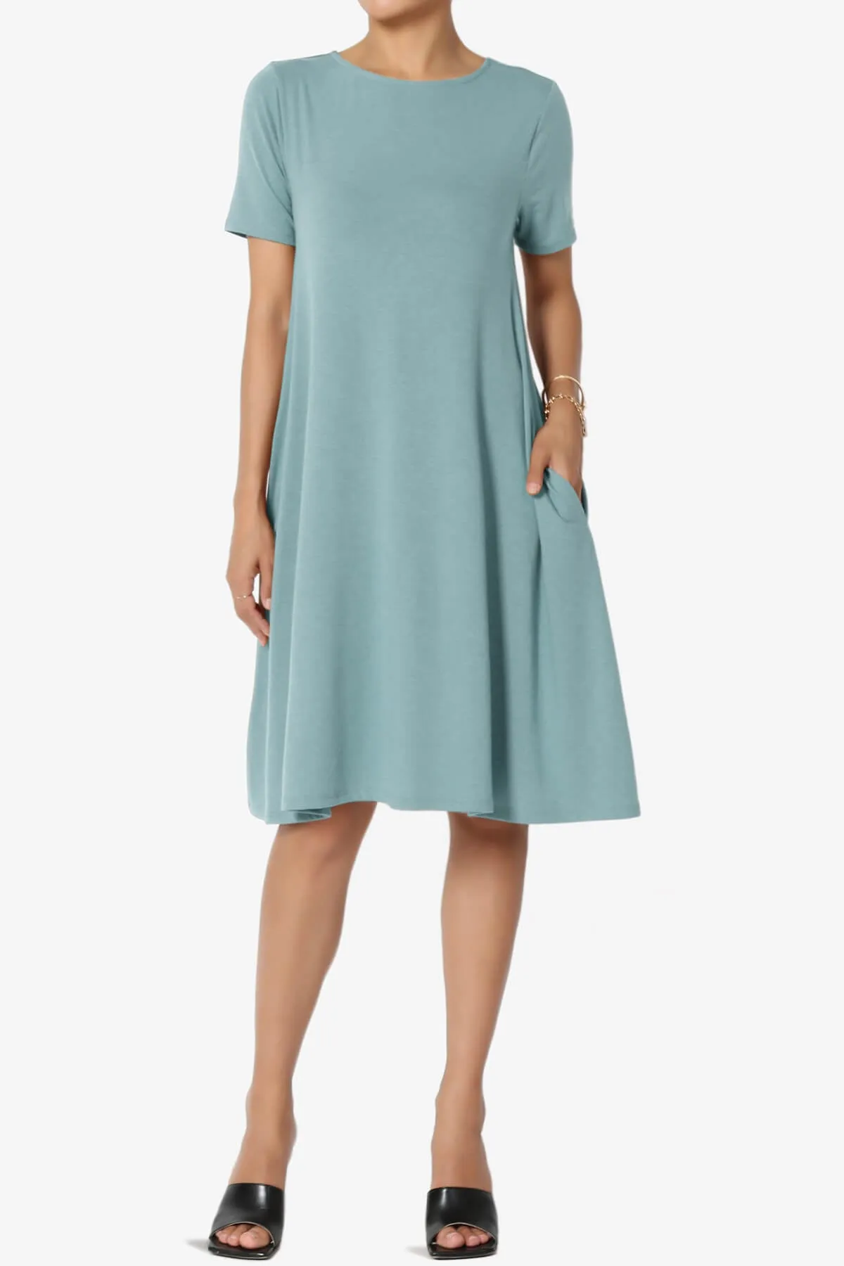 Allie Short Sleeve Jersey A-Line Dress