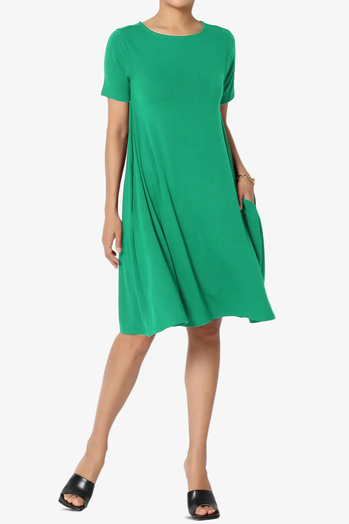 Allie Short Sleeve Jersey A-Line Dress