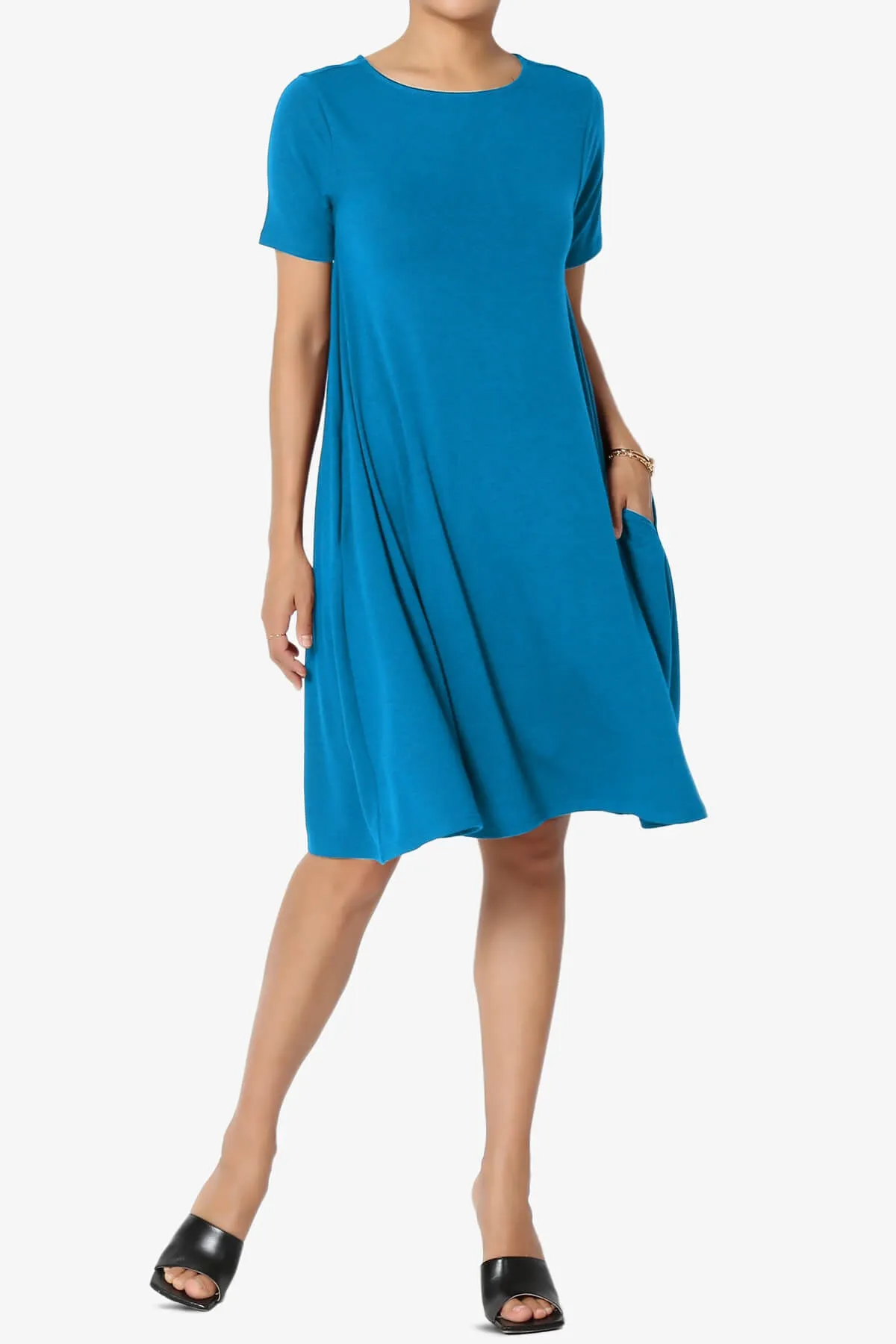 Allie Short Sleeve Jersey A-Line Dress