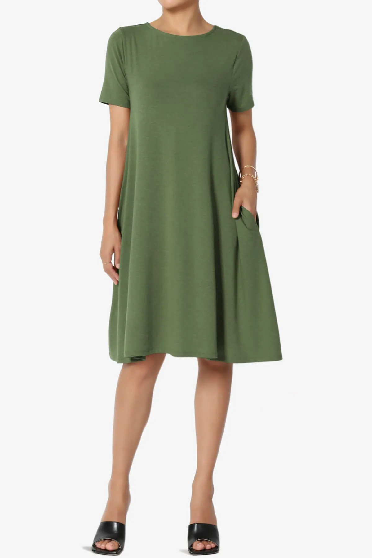 Allie Short Sleeve Jersey A-Line Dress