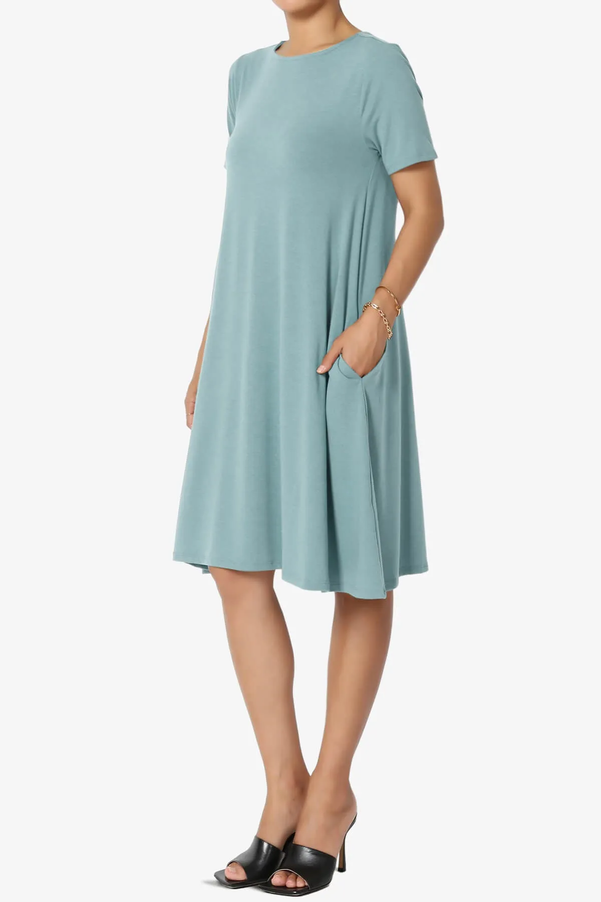 Allie Short Sleeve Jersey A-Line Dress