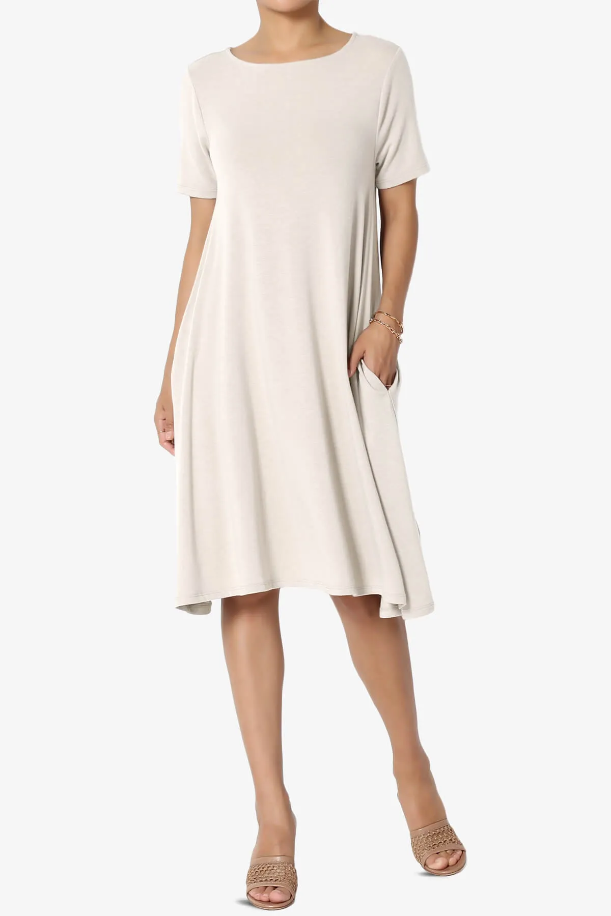 Allie Short Sleeve Jersey A-Line Dress