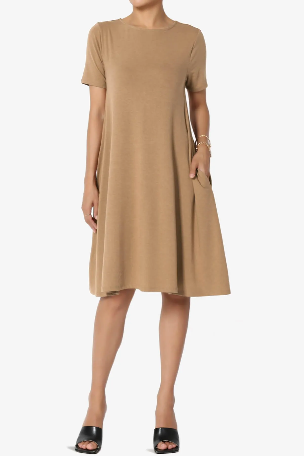 Allie Short Sleeve Jersey A-Line Dress