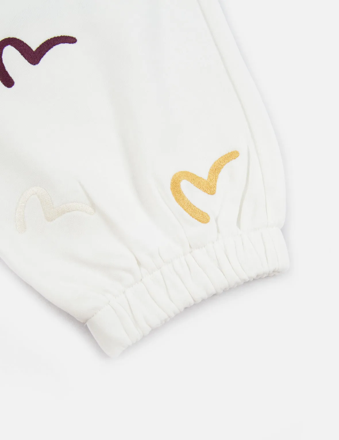 Allover Multi-color Seagull Embroidery Sweatpants