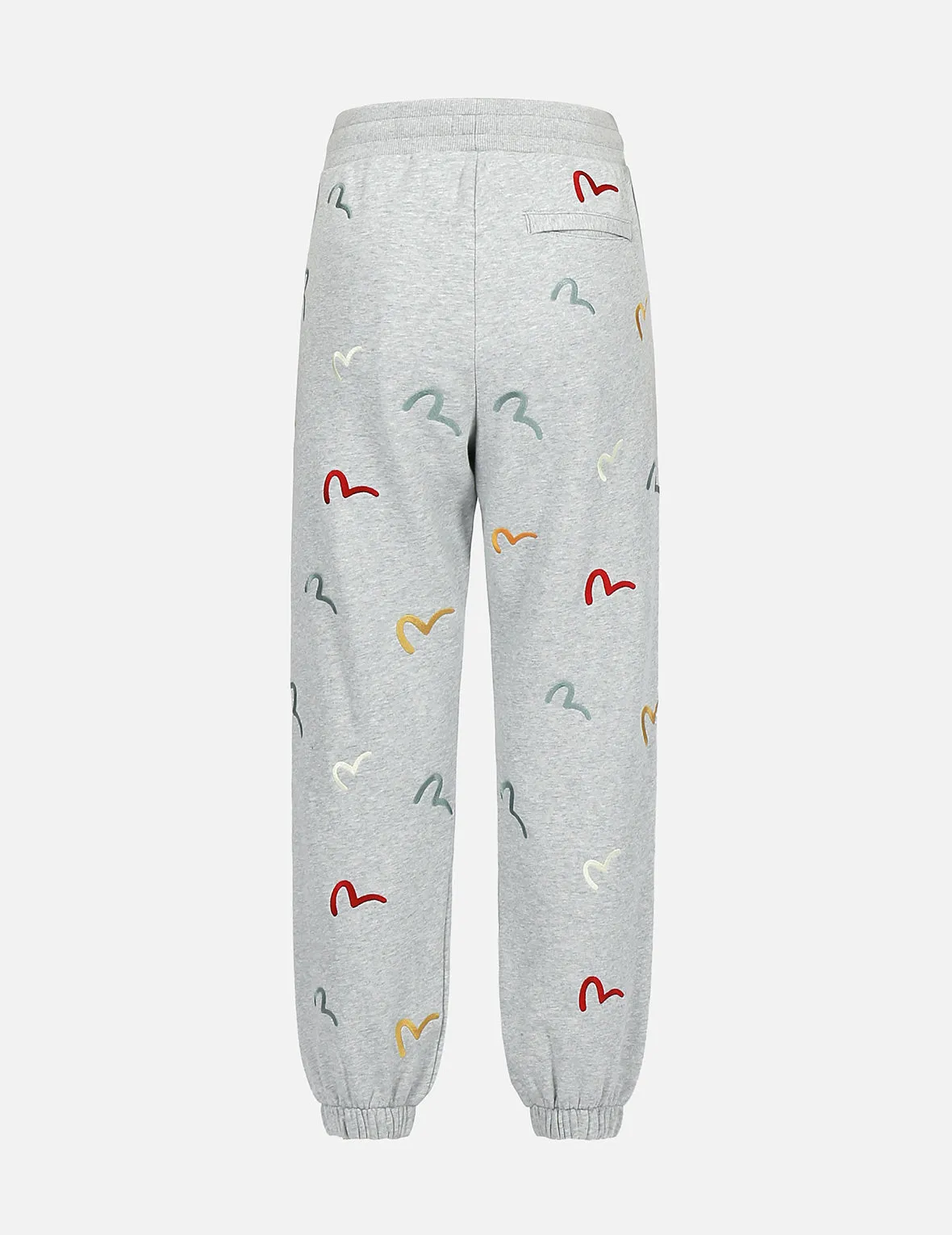 Allover Multi-color Seagull Embroidery Sweatpants