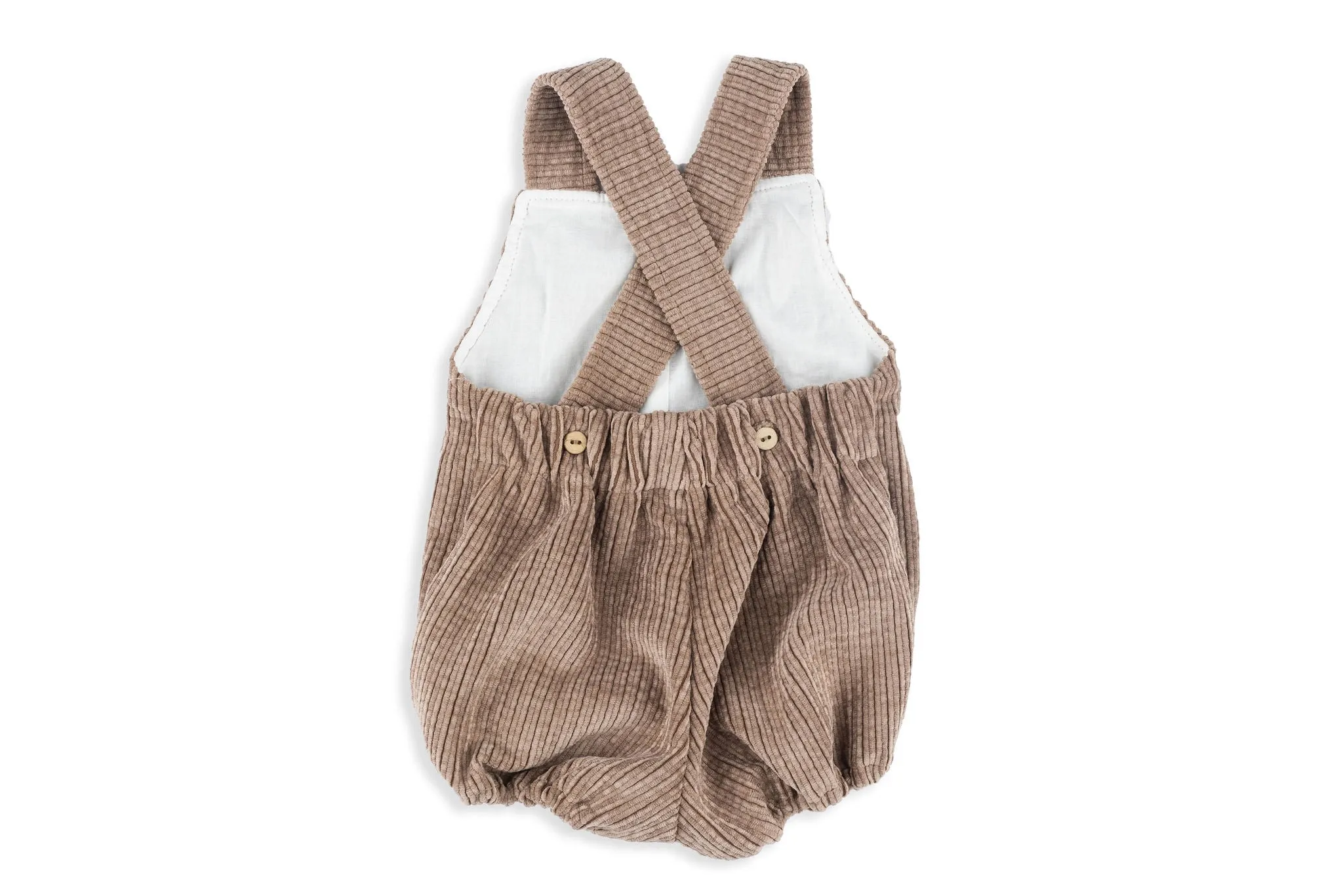 Baby Boy Cinnamon Corduroy Overalls