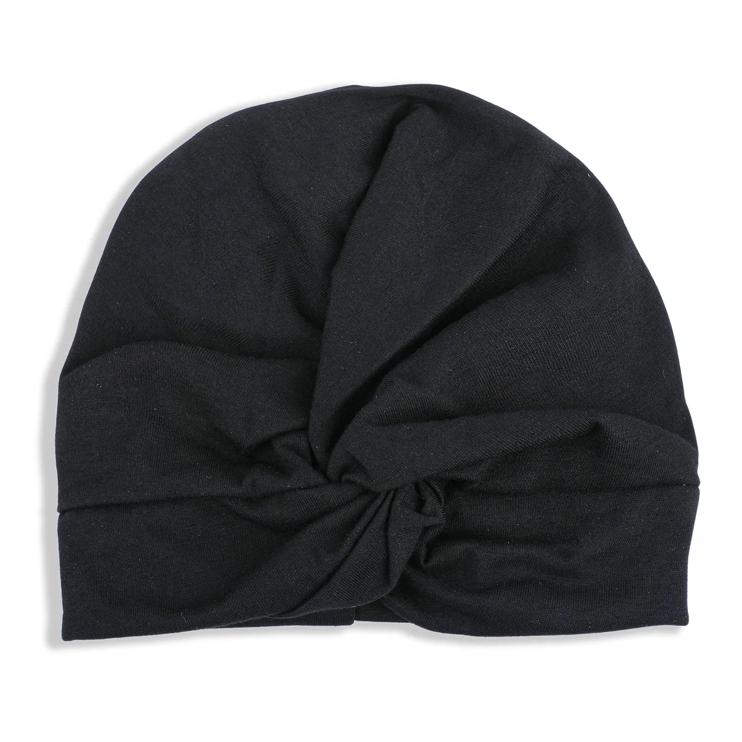 Baby Moo Cute Knotted Turban Cap Infant Beanie - Black