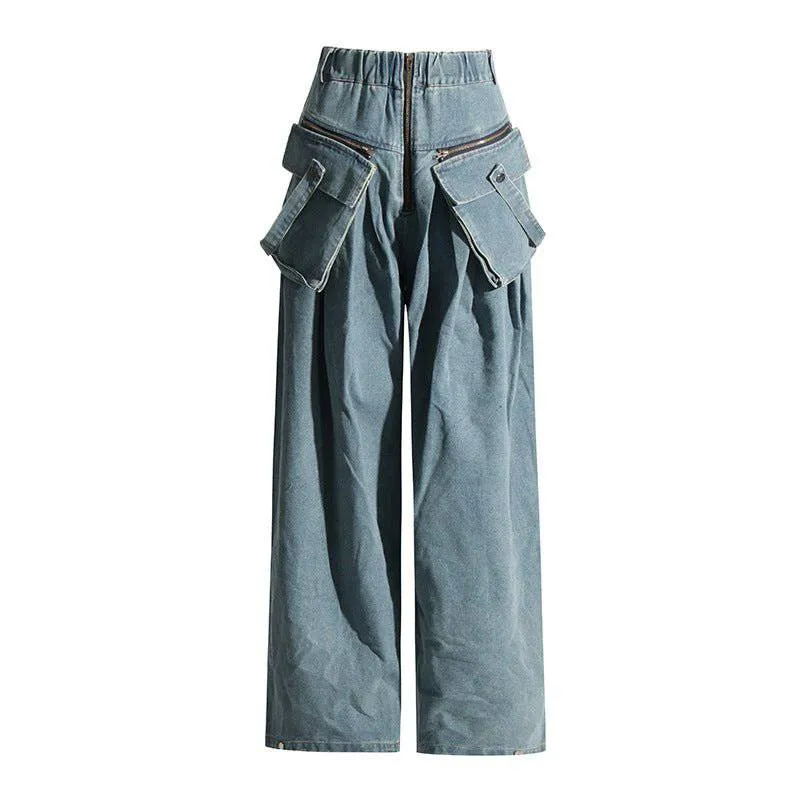 Bailey Zippered Pockets and Loose Fit Denim