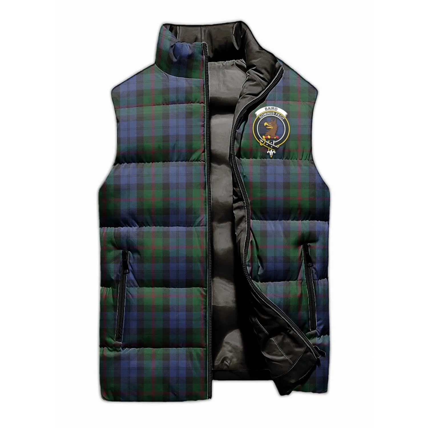 Baird Tartan Sleeveless Puffer Jacket with Family Crest