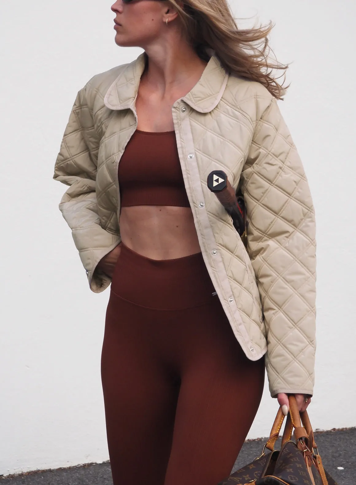 Beige Quilted Femme Jacket