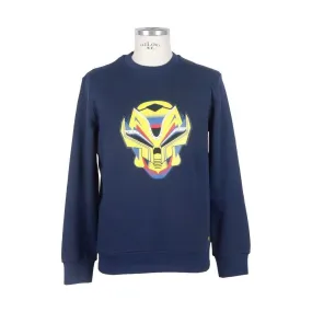 Bikkembergs Blue Cotton Men Sweater