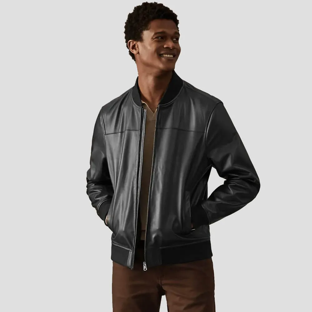 Black Bomber Jacket Mens