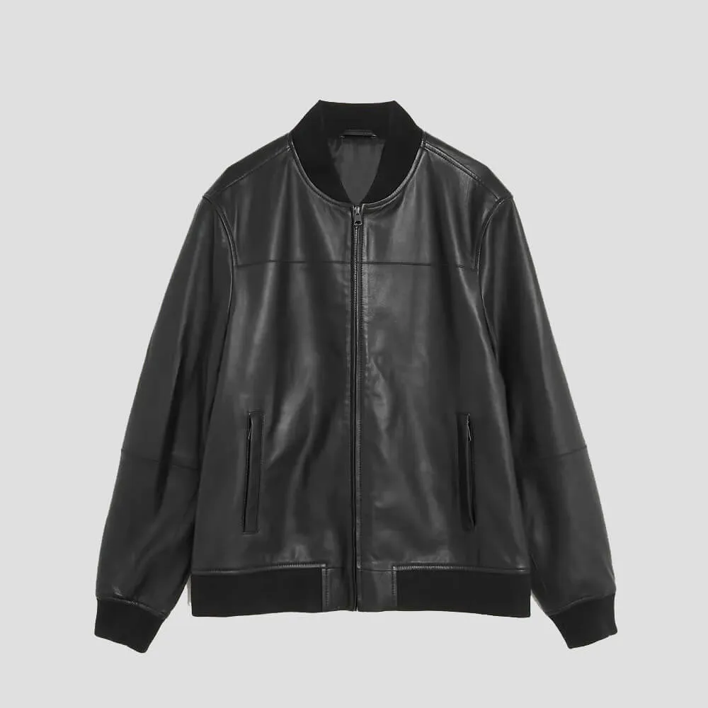 Black Bomber Jacket Mens