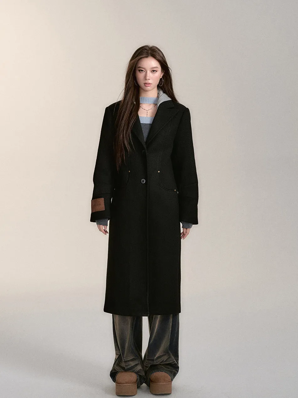 Black Hooded Overcoat