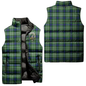 Blackadder Tartan Sleeveless Puffer Jacket with Family Crest