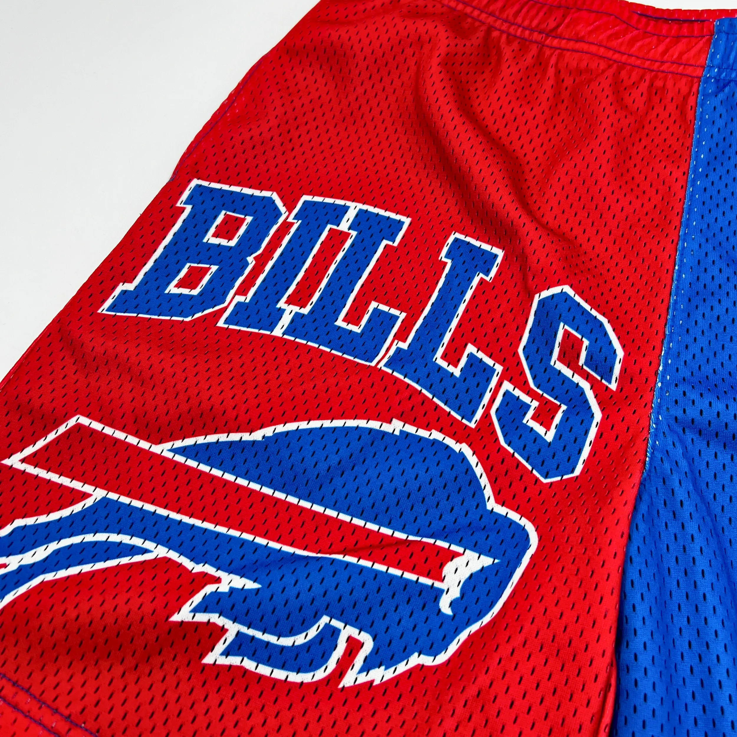 Buffalo Bills With Big Logo Split Color Mesh Shorts