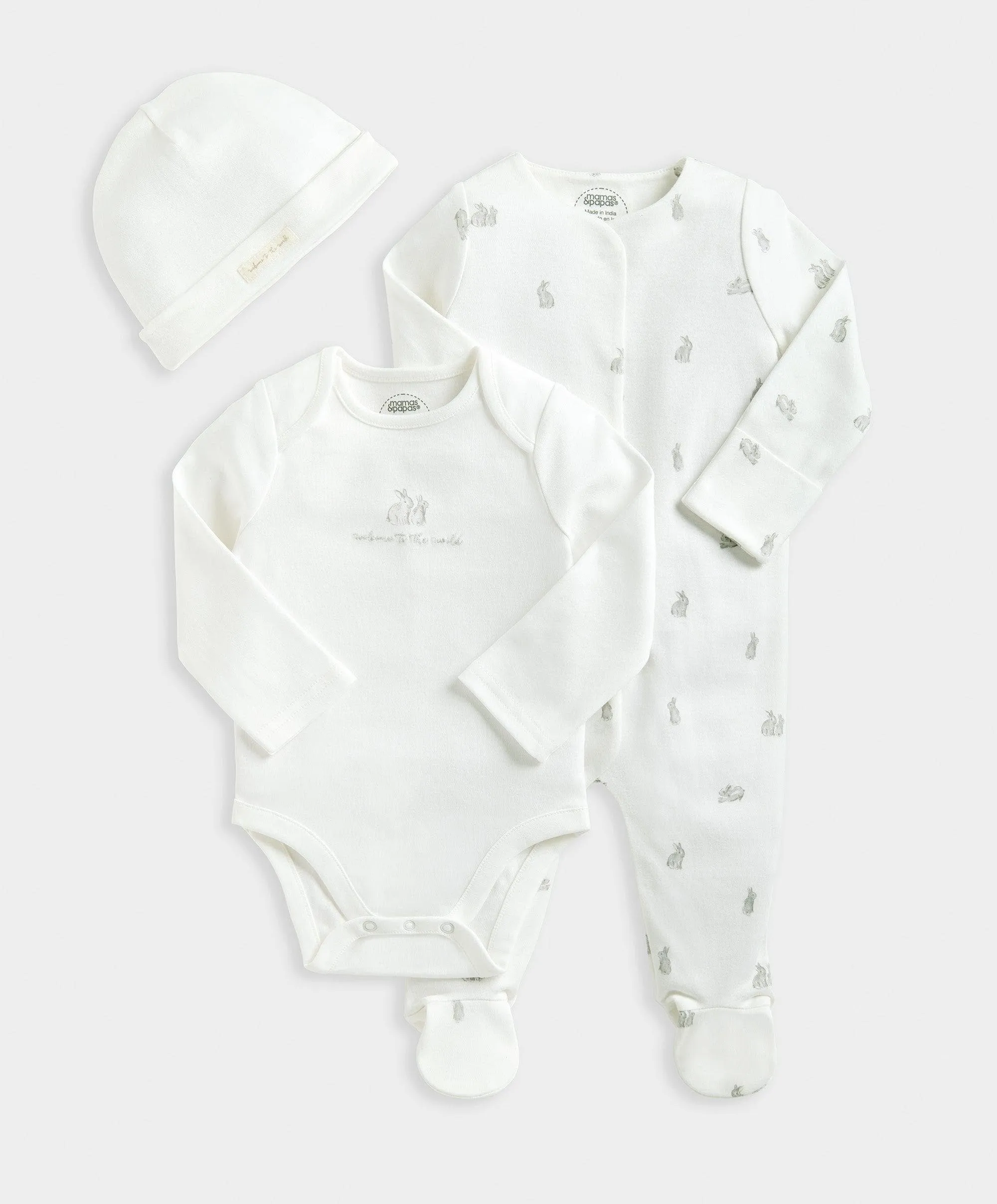 Bunny Sleepsuit Bodysuit & Hat